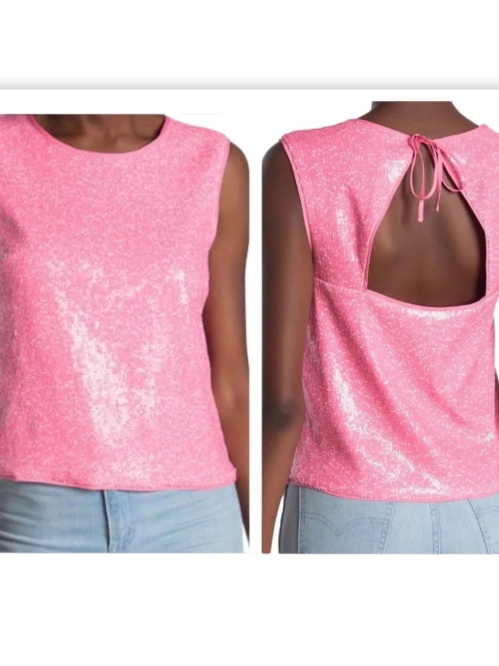 Rachel Roy Beautiful Sequin Top Size M